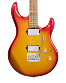 Music Man Luke 4 HH Electric Guitar in Fireball (49061) - Image 3