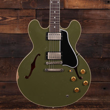 Gibson Custom Shop Murphy Lab 1959 ES-335 Reissue Heavy Aged Semi-Hollow Electric Guitar in Olive Drab - Image 2