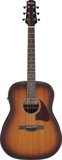 Ibanez AAD54E-OMH Electro Acoustic Guitar in Open Pore Mahogany Sunburst - Image 3