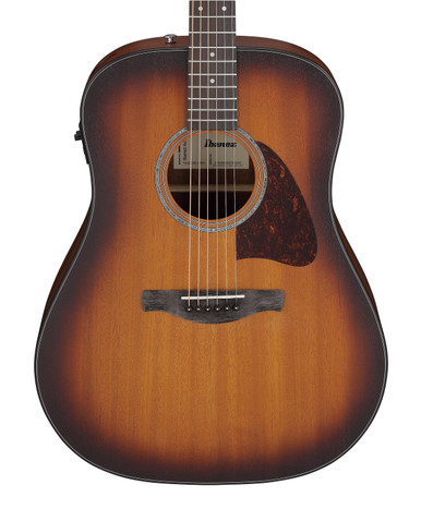 Ibanez AAD54E-OMH Electro Acoustic Guitar in Open Pore Mahogany Sunburst - Image 1