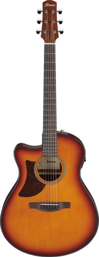 Ibanez AAM50LCE-OLB Left Handed Advanced Auditorium Electro Acoustic Guitar in Open Pore Light Brown Sunburst - Image 3