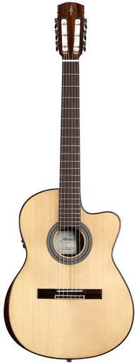 Alvarez Artist AC70HCE Classical Hybrid Electro Acoustic in Natural with Cutaway - Image 3