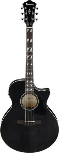 Ibanez AE170-TBK Electro-Acoustic Guitar in Transparent Black High Gloss - Image 3