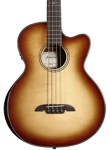 Alvarez Artist Elite AEB70CE Electro Acoustic Bass Guitar in Shadowburst with Cutaway - Image 1
