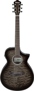 Ibanez AEWC16QA-TKH Electro-Acoustic Guitar in Transparent Black Sunburst High Gloss - Image 2