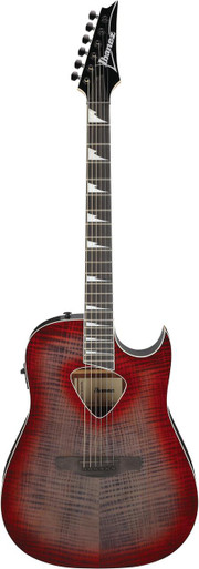 Ibanez ALT50FA-RDB Altstar Electro Acoustic Guitar in Red Doom Burst High Gloss - Image 3