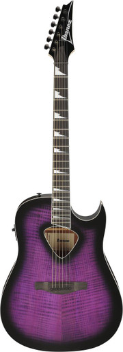 Ibanez ALT50FA-TVT Altstar Electro Acoustic Guitar in Transparent Violet Sunburst High Gloss - Image 3