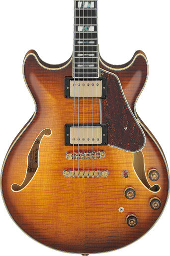 Ibanez AM153FM-ATT Artstar Semi-Hollow Electric Guitar in Antique Tobacco Burst - Image 1