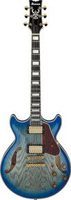 Ibanez AM93QA-JBB Artcore Expressionist Semi-Hollow Electric Guitar in Jet Blue Burst - Image 2