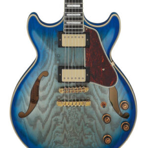Ibanez AM93QA-JBB Artcore Expressionist Semi-Hollow Electric Guitar in Jet Blue Burst