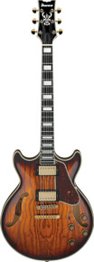 Ibanez AM93QA-VVH Artcore Expressionist Semi-Hollow Electric Guitar in Vintage Violin High Gloss - Image 2