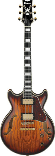 Ibanez AM93QA-VVH Artcore Expressionist Semi-Hollow Electric Guitar in Vintage Violin High Gloss - Image 3