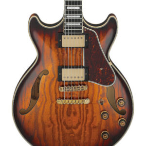Ibanez AM93QA-VVH Artcore Expressionist Semi-Hollow Electric Guitar in Vintage Violin High Gloss
