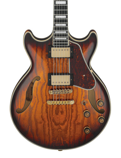 Ibanez AM93QA-VVH Artcore Expressionist Semi-Hollow Electric Guitar in Vintage Violin High Gloss - Image 1