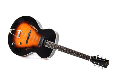 Sigma ATA 100E Semi-Hollow Electric Guitar in Vintage Sunburst - Image 3