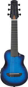Ibanez AUP10FMNE Advanced Electro Acoustic Ukulele in Transparent Blue Sunburst Open Pore - Image 2