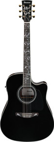 Ibanez AW391RCE-BKH AW Series Dreadnought Electro Acoustic with Black Top - Image 2