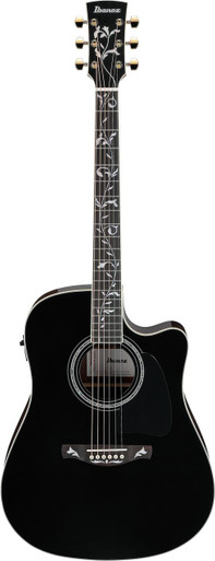 Ibanez AW391RCE-BKH AW Series Dreadnought Electro Acoustic with Black Top - Image 3
