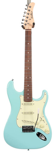 B Stock : Eastcoast ST1 Electric Guitar in Daphne Blue Rosewood Fretboard Mint Guard 004 - Image 3