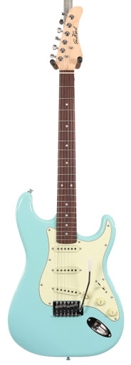 B Stock : Eastcoast ST1 Electric Guitar in Daphne Blue Rosewood Fretboard Mint Guard 005 - Image 3