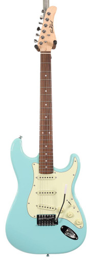 B Stock : Eastcoast ST1 Electric Guitar in Daphne Blue Rosewood Fretboard Mint Guard 006 - Image 3