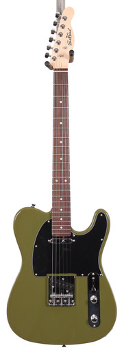 B Stock : Eastcoast T1 Electric Guitar in Drab Olive Green Black Guard 003 - Image 3