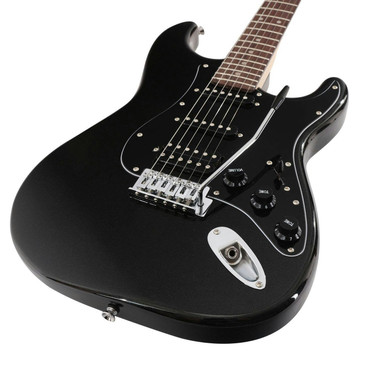 EastCoast ST2 Electric Guitar Starter Pack in Black Metallic with 10W Amp & Accessories - Image 3