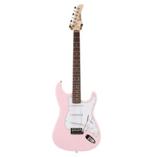 EastCoast ST1 Electric Guitar Starter Pack in Shell Pink with 15W Amp & Accessories - Image 2