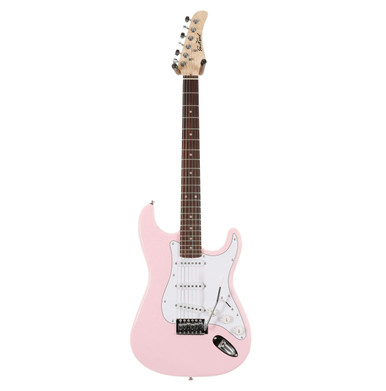EastCoast ST1 Electric Guitar Starter Pack in Shell Pink with 15W Amp & Accessories - Image 3