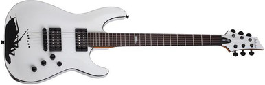 Schecter C-1 Jerry Horton 25th Anniversary Electric Guitar in White - Image 3