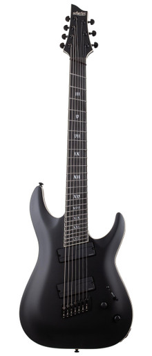 Schecter C-7 SLS Elite Multi-Scale Evil Twin Electric Guitar in Satin Black - Image 3
