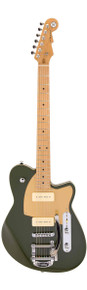 Reverend Charger 290 Bigsby Electric Guitar in Army Green - Image 2