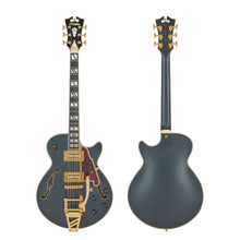 D'Angelico Deluxe Bob Weir 3 Semi-Hollow Electric Guitar in Matte Stone - Image 2