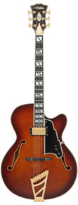 D'Angelico Excel 16 Archtop Electric Guitar In Amaretto Burst - Image 2