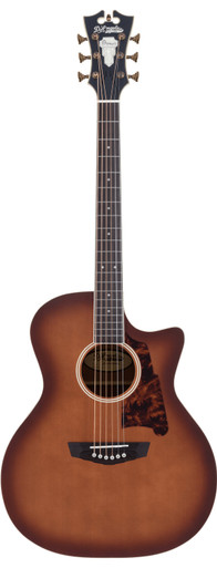 D'Angelico Premier Gramercy Grand Auditorium CE Acoustic Guitar in Caramel Burst - Image 3