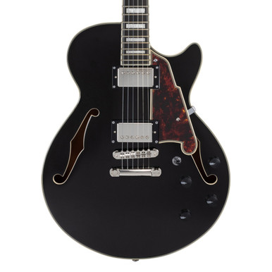 D'Angelico Premier SS Semi-Hollow Electric Guitar in Black Flake