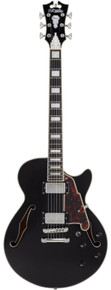 D'Angelico Premier SS Single Cutaway Electric Guitar in Black Flake with Stopbar Tailpiece - Image 2