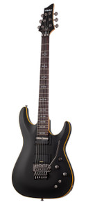 Schecter Demon 6 FR S Electric Guitar in Aged Black Satin with Floyd Rose - Image 2