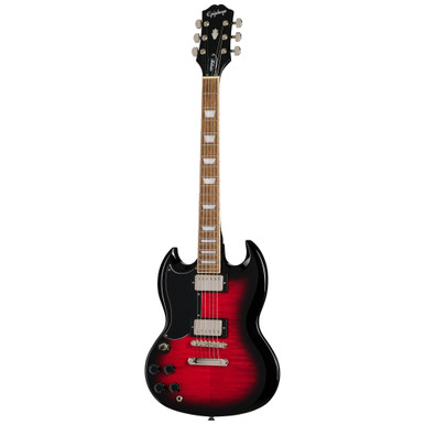 Epiphone SG Tribute Plus Left Handed Electric Guitar in Cherry Burst - Image 3