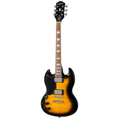 Epiphone SG Tribute Plus Left Handed Electric Guitar in Vintage Sunburst - Image 3