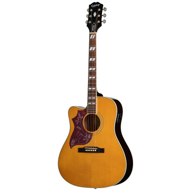 Epiphone Inspired by Gibson Hummingbird Studio EC Left Handed Electro Acoustic Guitar in Natural - Image 3