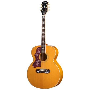 Epiphone Inspired by Gibson J-200 Studio Left Handed Electro Acoustic Guitar in Natural - Image 3