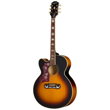 Epiphone Inspired by Gibson J-200 Studio EC Left Handed Electro Acoustic Guitar in Vintage Sunburst - Image 3