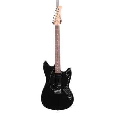 EastCoast MS1 Short Scale Electric Guitar in Black with Rosewood Fretboard - Image 3