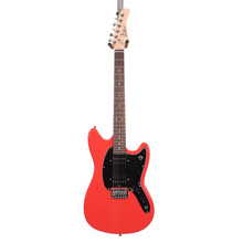 EastCoast MS1 Short Scale Electric Guitar in Fiesta Red with Rosewood Fretboard - Image 2