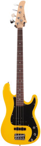 EastCoast PJ4 Electric Bass Guitar in Yellow Black Guard Rosewood Fretboard - Image 2