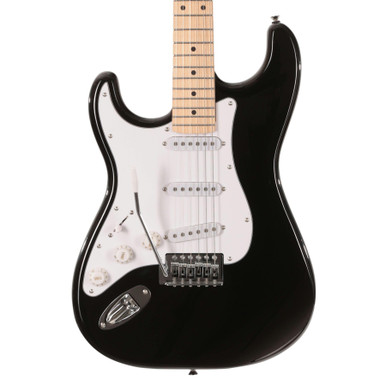 EastCoast ST1 Left Handed Electric Guitar Starter Pack in Black with Bounce 15W Amp & Accessories - Image 3