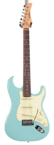 EastCoast ST1 Electric Guitar Silent Bundle in Daphne Blue with Headphone Amp & Accessories - Image 2