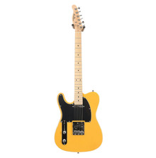 EastCoast T1 Left Handed Electric Guitar Starter Pack in Butterscotch with 35W Amp & Accessories - Image 2
