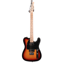 EastCoast T2 Electric Guitar in Three Tone Sunburst with Maple Fretboard - Image 2